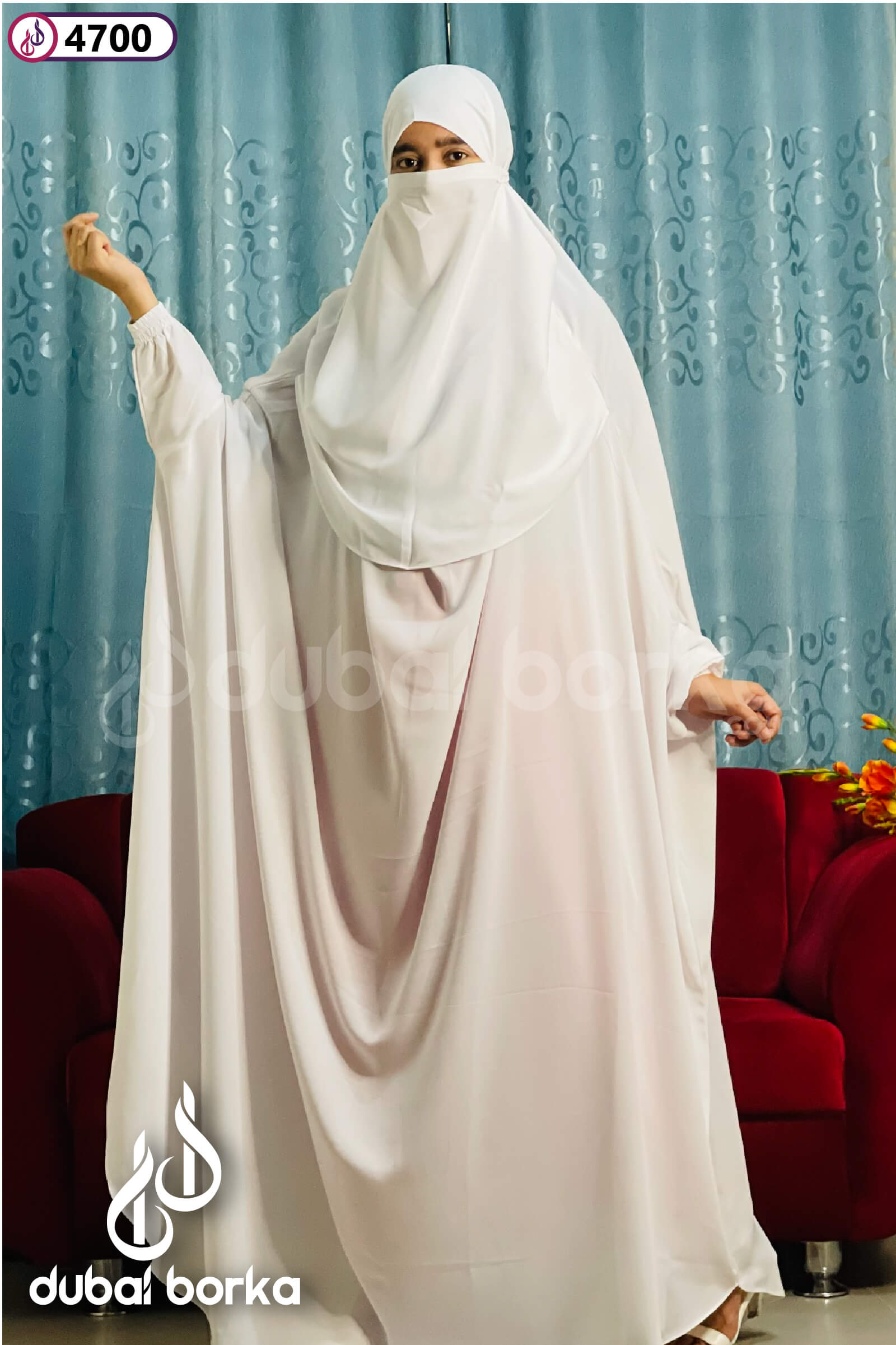 Plain Jilbab full coverage for hajj or umrah White