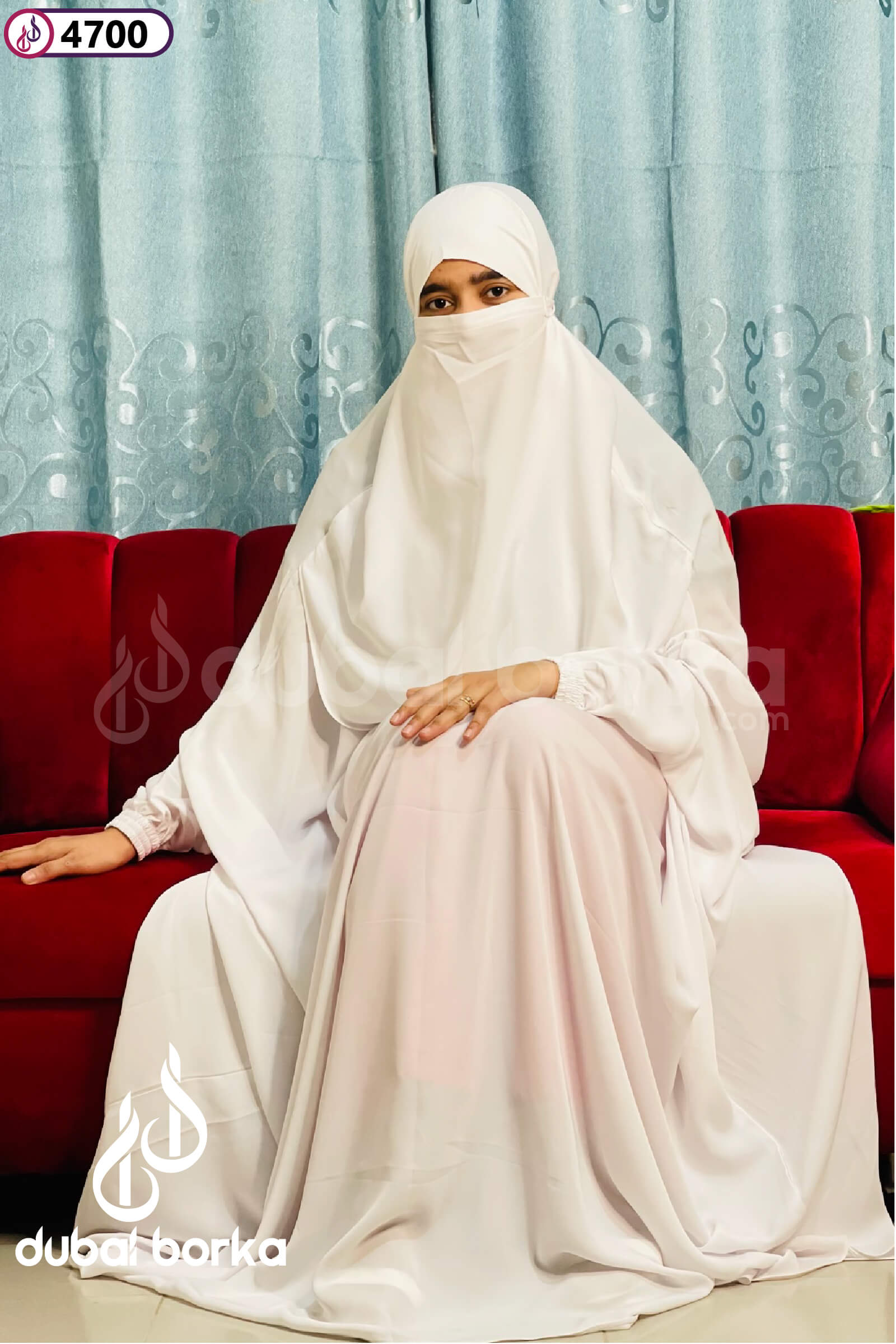 Plain Jilbab full coverage for hajj or umrah White