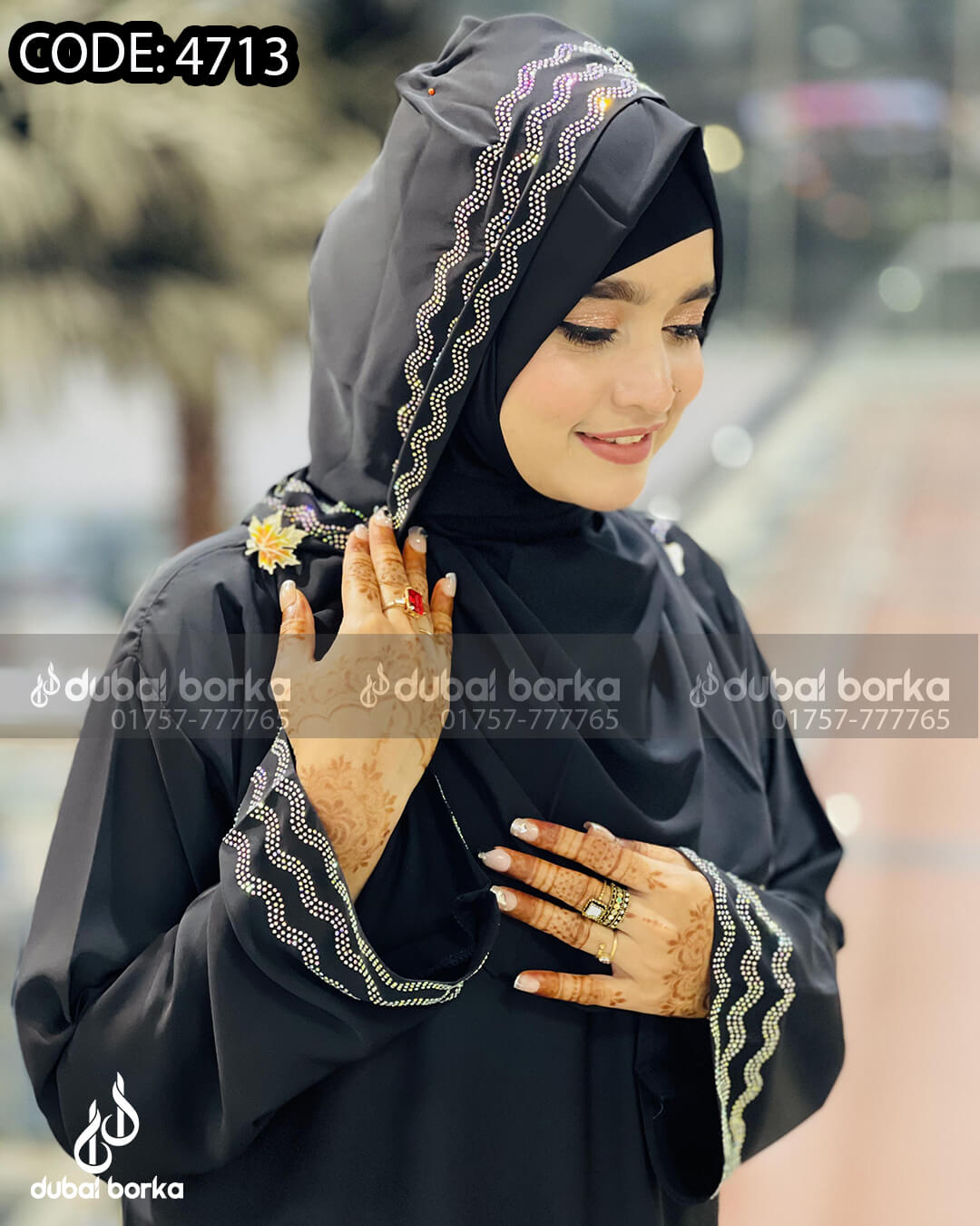 Princess Layer Borka Black With Hijab