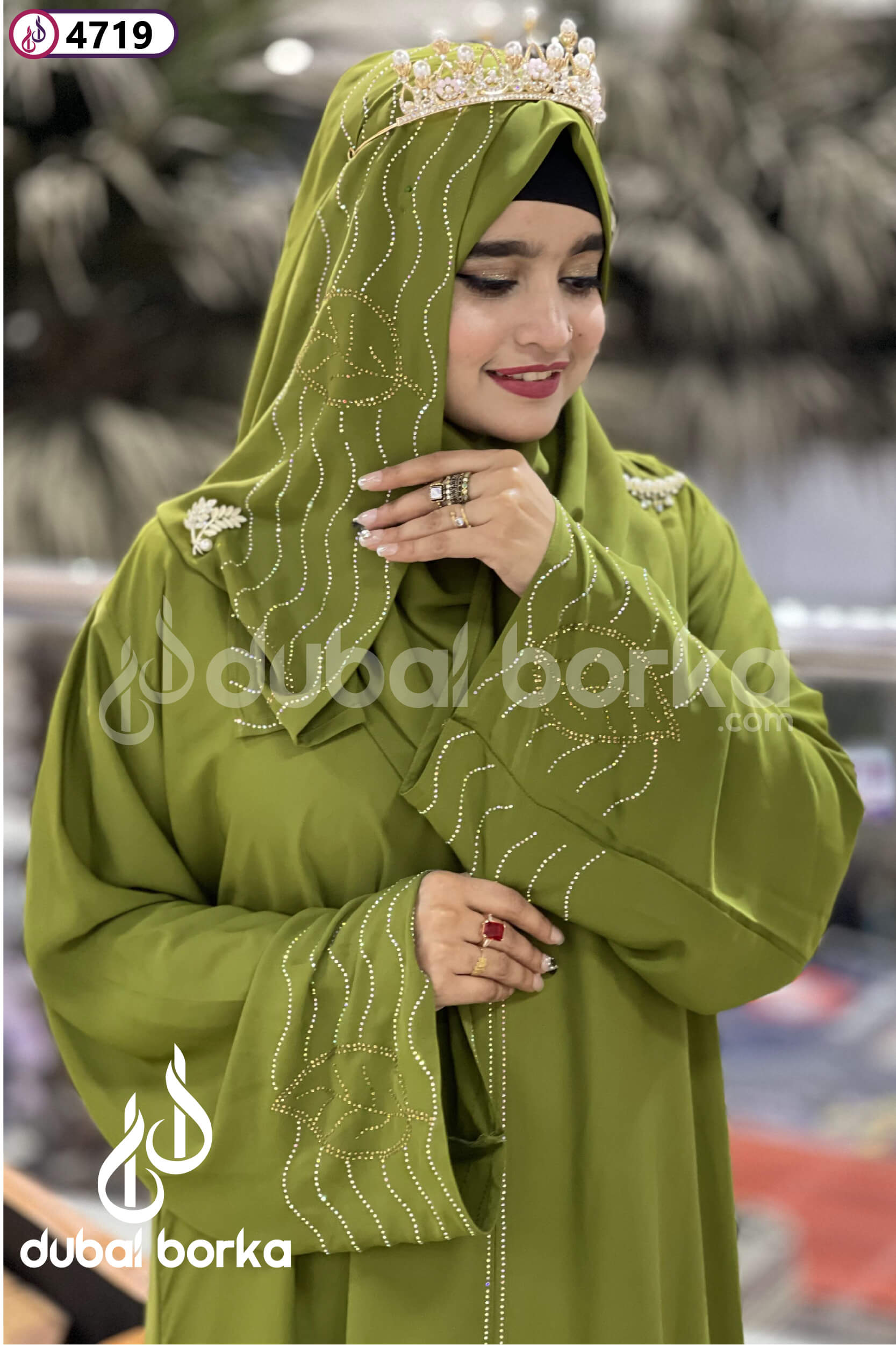 Princess V4 Borka Light Olive With Hijab
