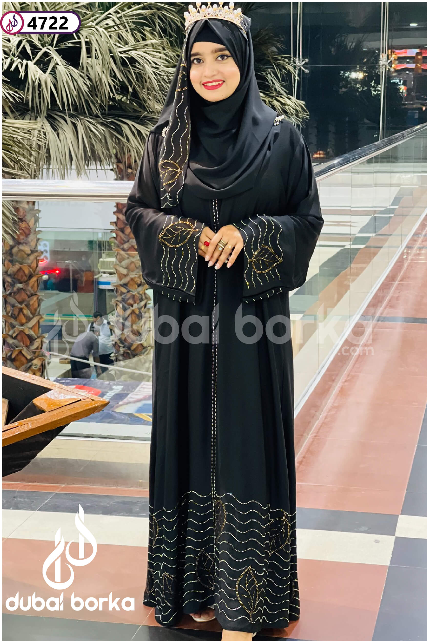 Princess V4 Borka Black With Hijab