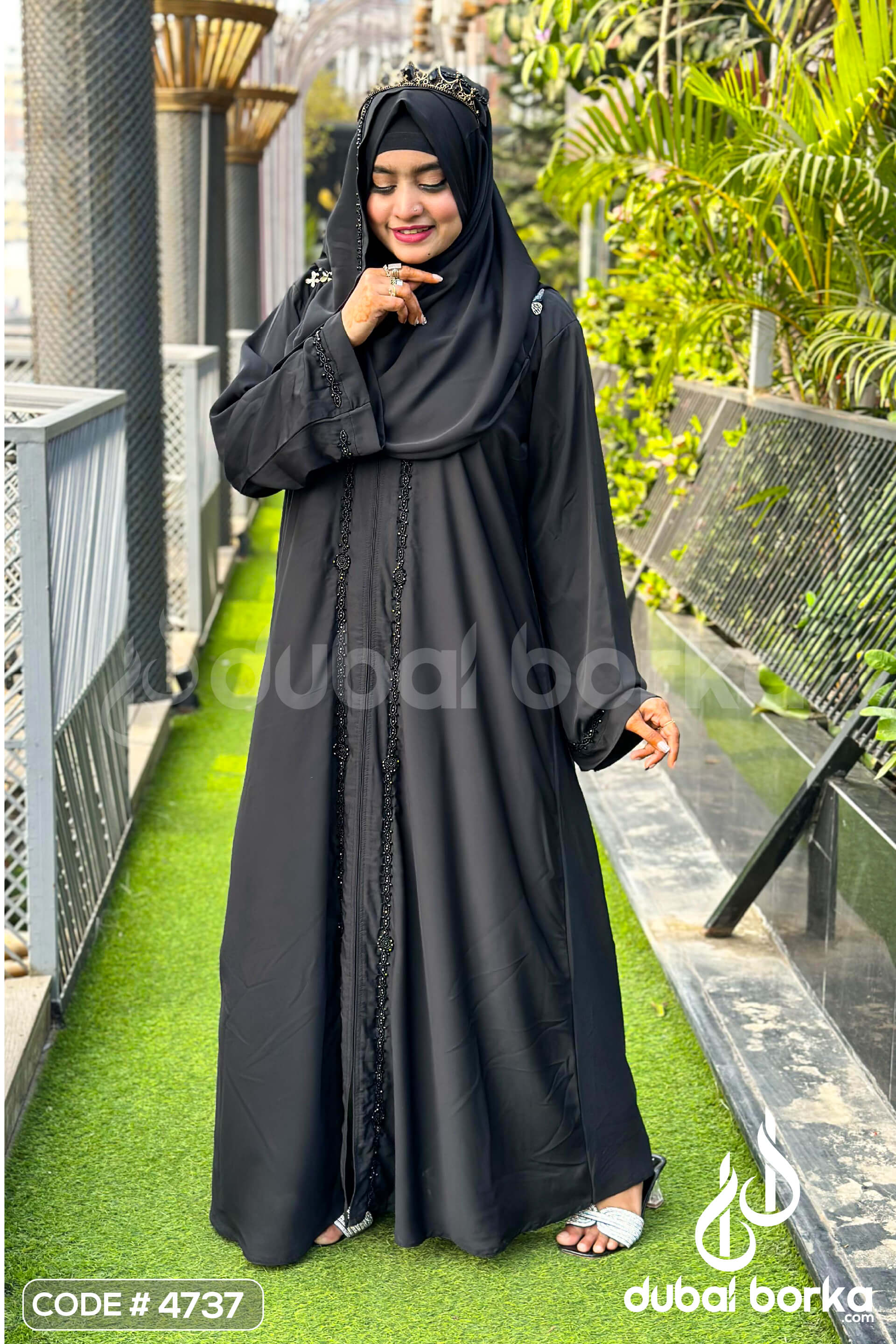 Chain Karchupi Borka Black With Hijab