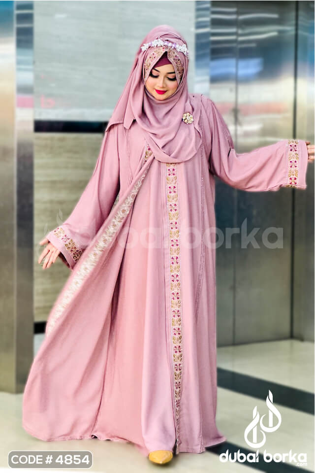 Marzana Embroidered Koti Borka with Hijab