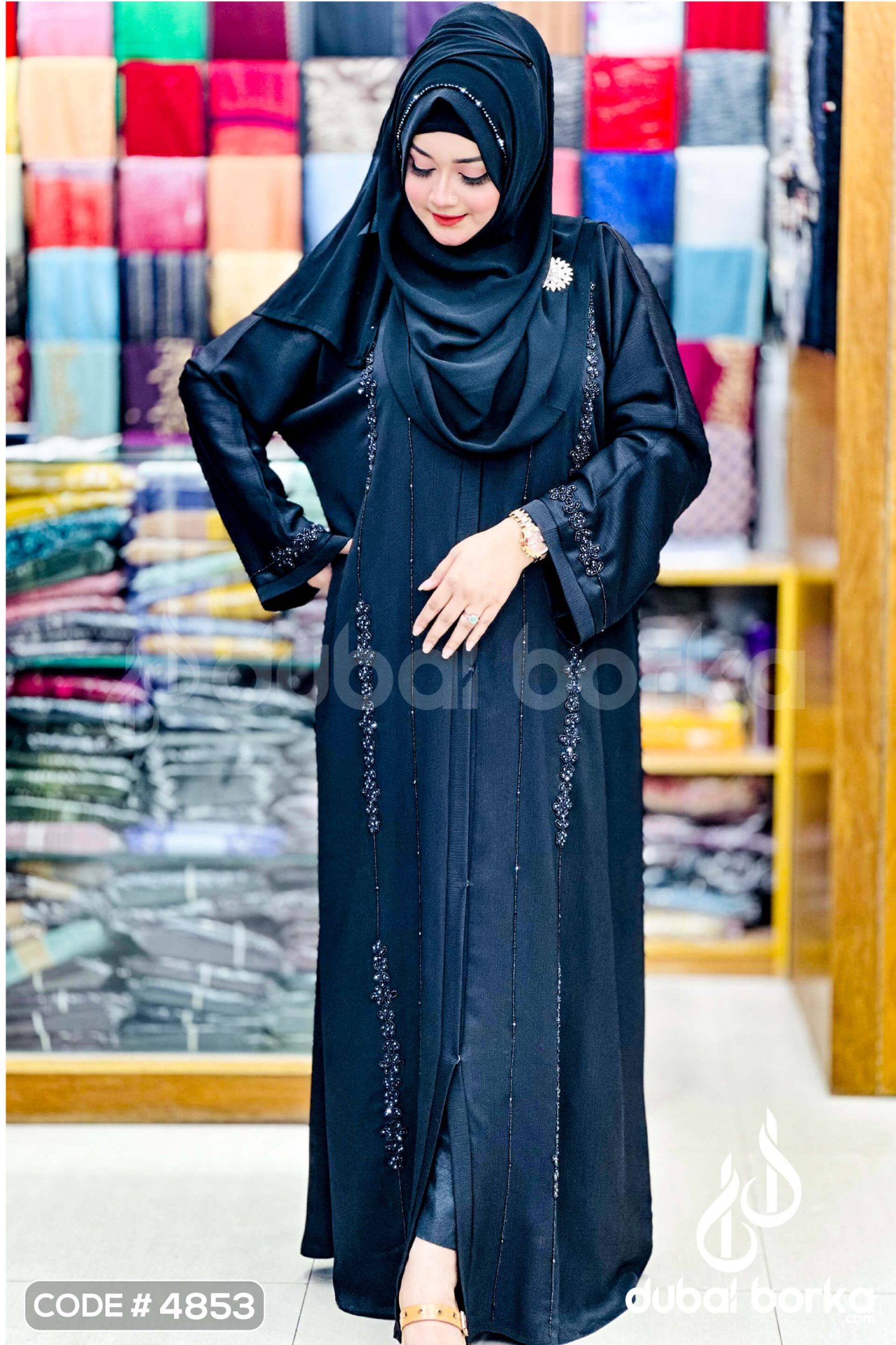 Handcrafted Karchupi Borka - Premium Zoom Fabric Abaya