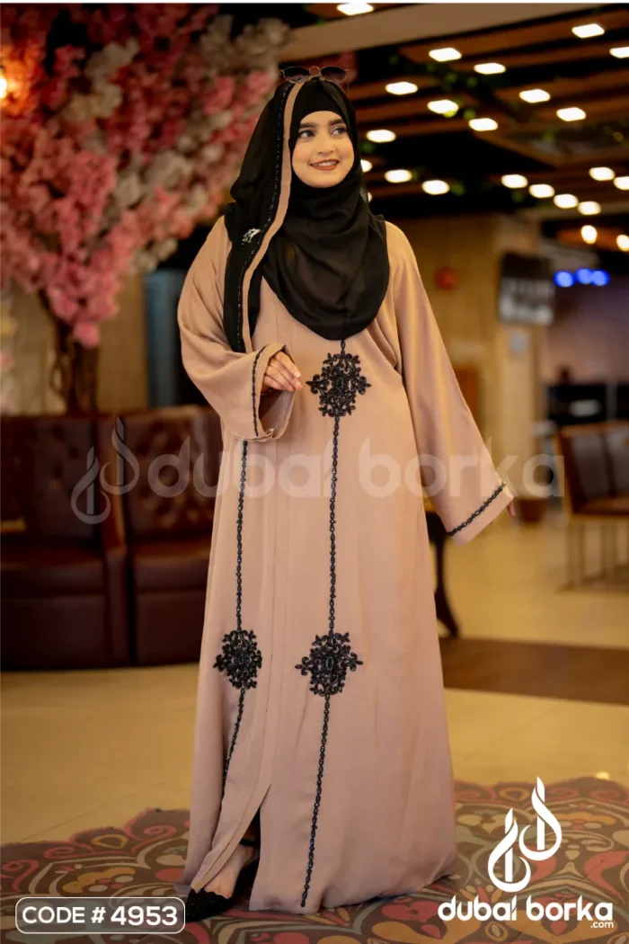 Elegant Handcrafted Karchupi Borka – Premium Zoom Fabric with Hijab - Image 2