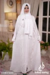 Wave Leaf Design Borka – Hajj Special (White)