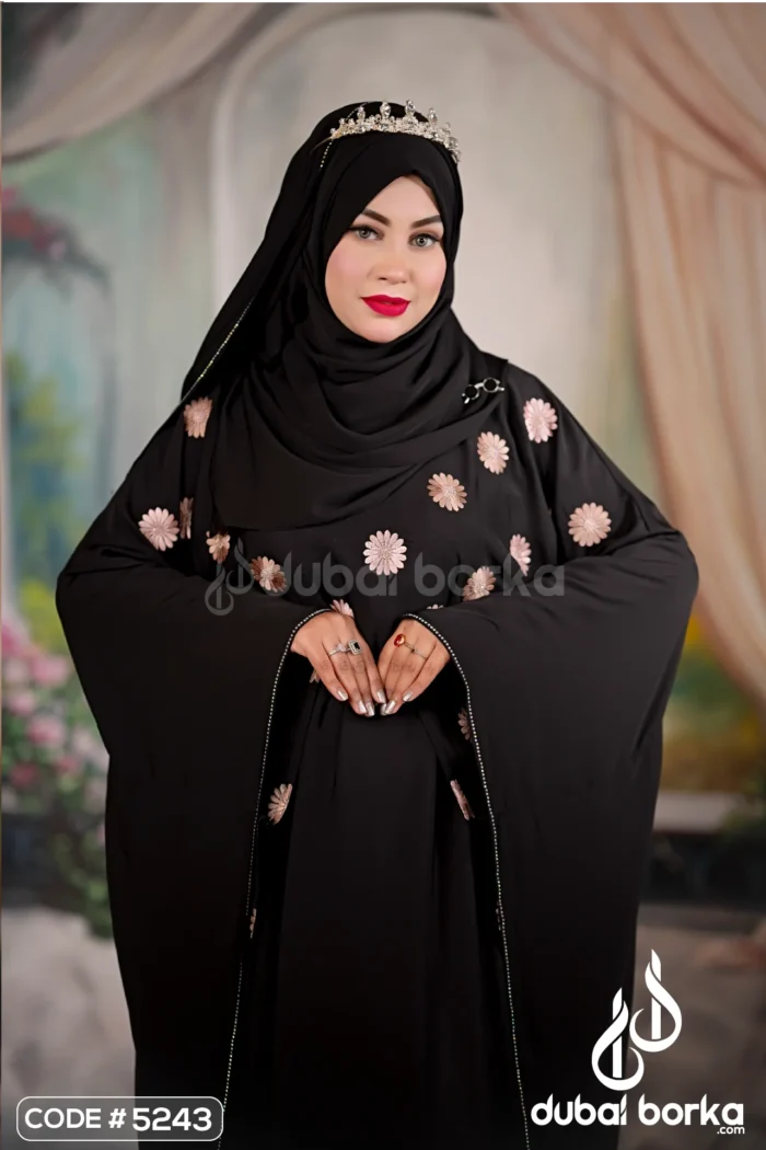 Parizaad Floral Abaya – Eid 2025 Exclusive Collection | Dubai Borka - Image 5