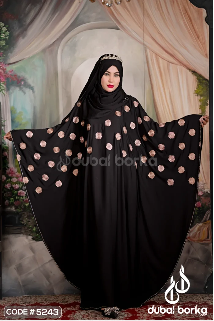 Parizaad Floral Abaya – Eid 2025 Exclusive Collection | Dubai Borka - Image 4