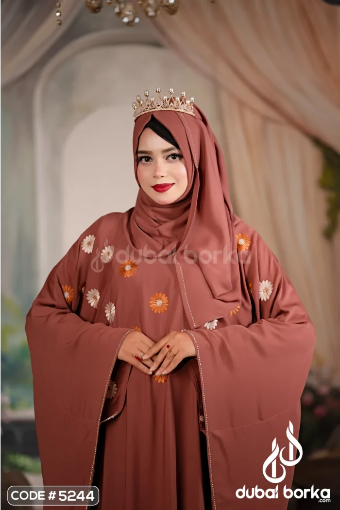 Parizaad Floral Abaya – Eid 2025 Exclusive Collection | Dubai Borka - Image 2