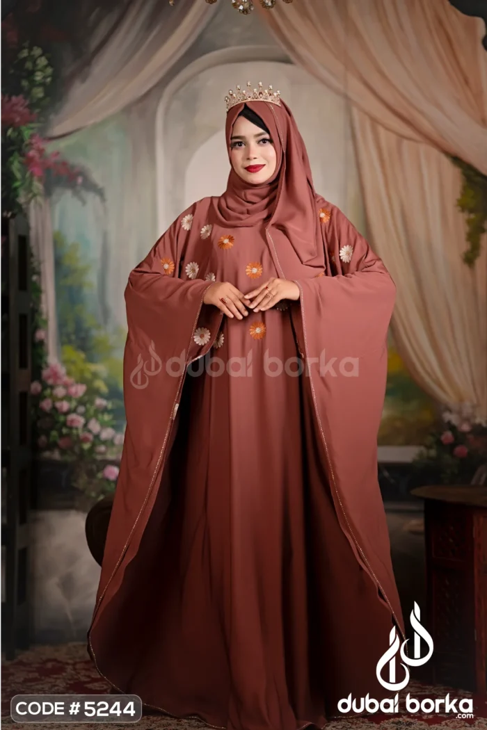 Parizaad Floral Abaya – Eid 2025 Exclusive Collection | Dubai Borka - Image 6