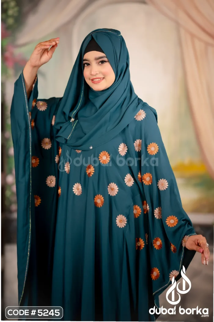 Parizaad Floral Abaya – Eid 2025 Exclusive Collection | Dubai Borka - Image 3