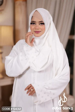 Muskan Borka White – Premium CEY Fabric Stone Work Borka (Special for Hajj & Umrah)
