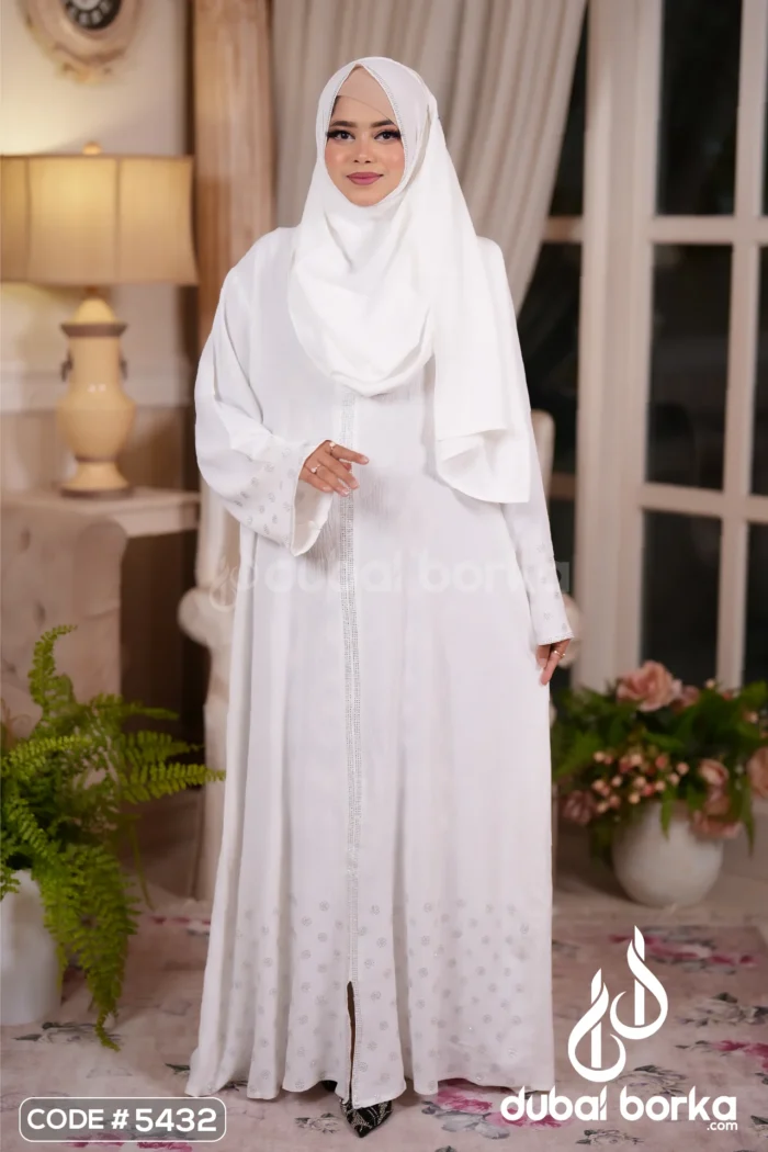 Muskan Borka White – Premium CEY Fabric Stone Work Borka (Special for Hajj & Umrah) - Image 3