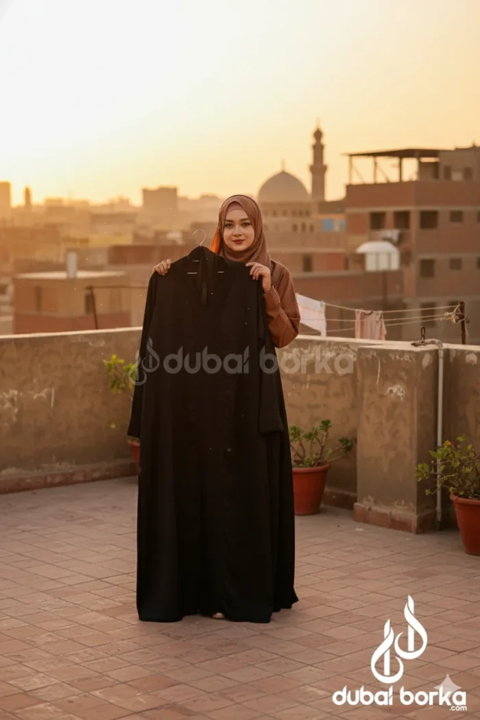 Inaya V2 Borka – Premium Zafran Fabric with Hijab - Image 2