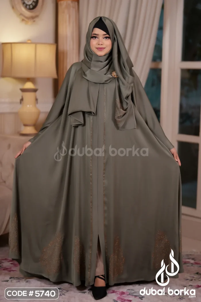 Nurjahan Gown Borka – Premium Zafran Stone Work | Dubai Borka - Image 6