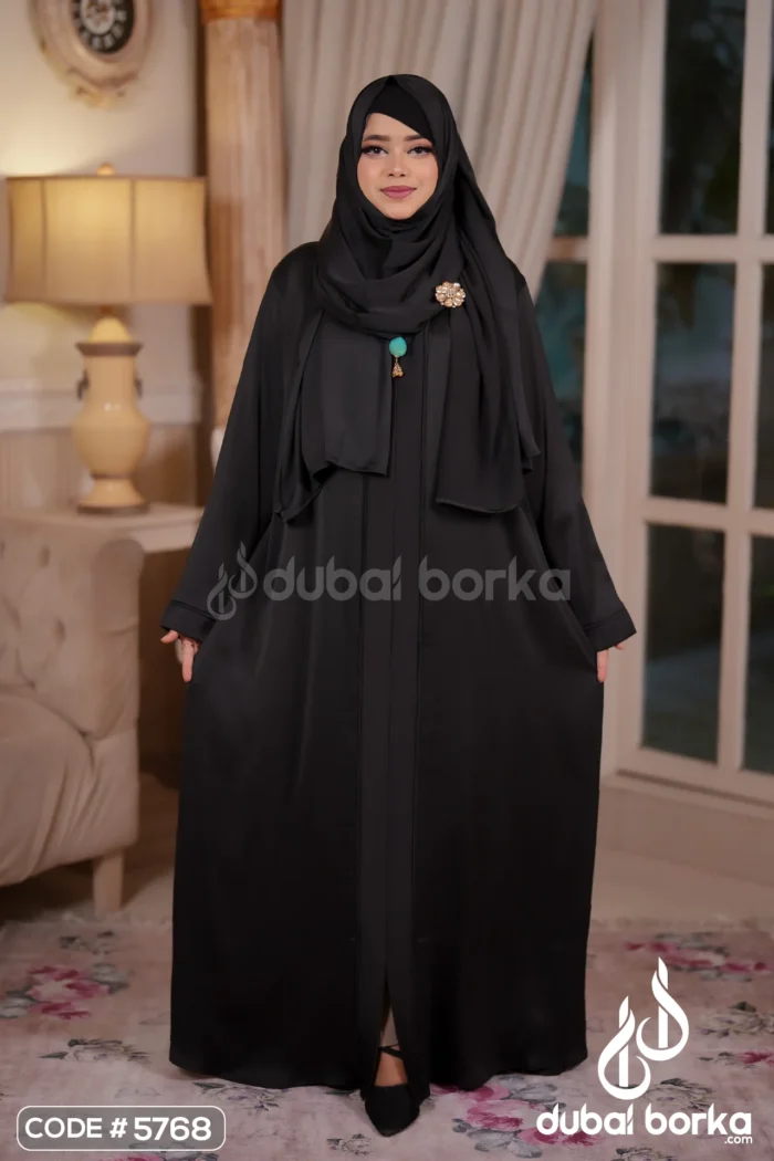 Missory Borka – Premium Zafran Fabric Locket Work Abaya | Dubai Borka Collection - Image 3